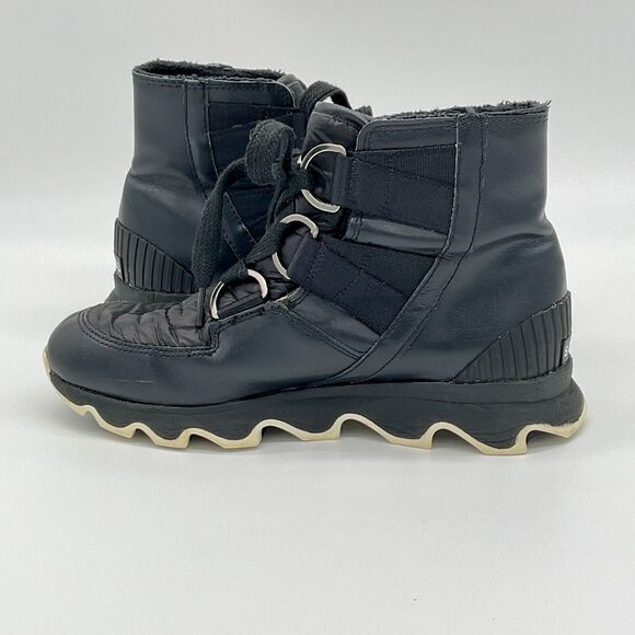 Sorel Kinetic Boot Short Weather Rubber Waterproof Insulated Black Lace Up 10 - Picture 5 of 12
